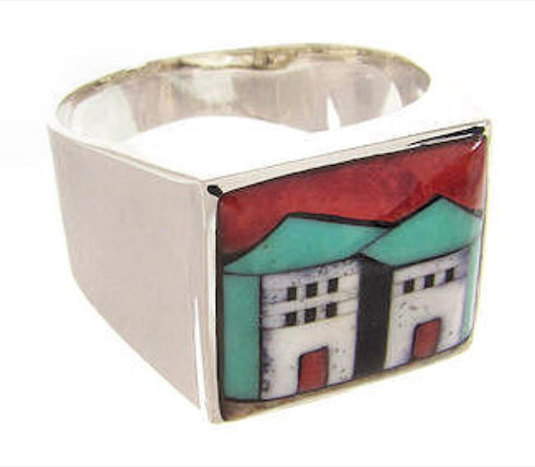 Multicolor Jewelry Native American Design Ring Size 10-3/4 YS66904